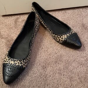 Jack Rogers leather animal print flats Size 9.5